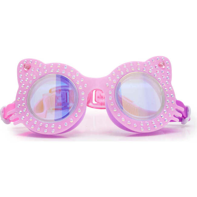 Light Pink Cat Frame Swim Goggle, Pink