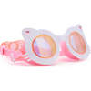 Kitten Rhinestone Youth Swim Goggle, White - Swim Goggles - 2