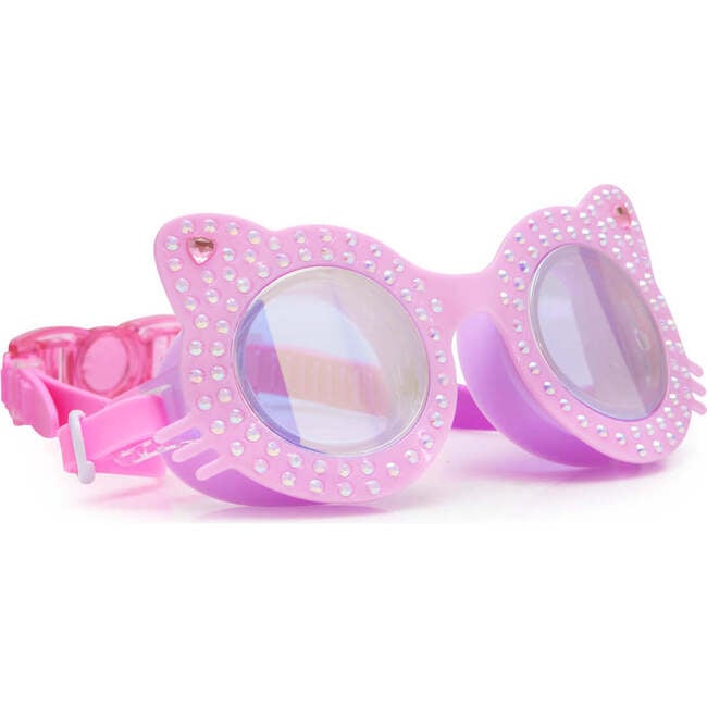 Light Pink Cat Frame Swim Goggle, Pink - Swim Goggles - 2