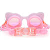 Kitten Rhinestone Youth Swim Goggle, White - Swim Goggles - 3