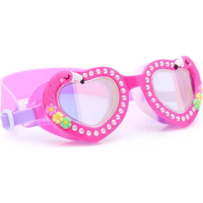 Flamingo Heart Youth Swmi Goggle, Pink - Swim Goggles - 2