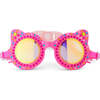 Dark Pink Rhinestone Cat Frame Swim Goggle, Pink - Swim Goggles - 1 - thumbnail