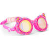 Dark Pink Rhinestone Cat Frame Swim Goggle, Pink - Swim Goggles - 2