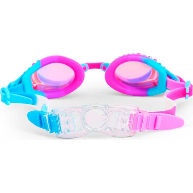 Crystal Violet Rhinestone Youth Swim Goggle, Pink - Swim Goggles - 3