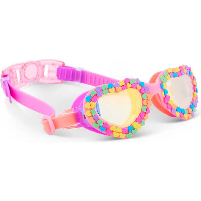 Candy Heart Frame Youth Swim Goggle, Pink - Swim Goggles - 2