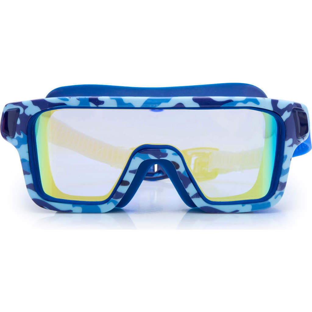 Battleship Blue Camo Youth Novelty Swim Goggle, Blue - Swim Goggles - 1