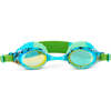 Bass Fish Betta Blue Green Youth Novelty Swim Goggle, Blue - Swim Goggles - 1 - thumbnail