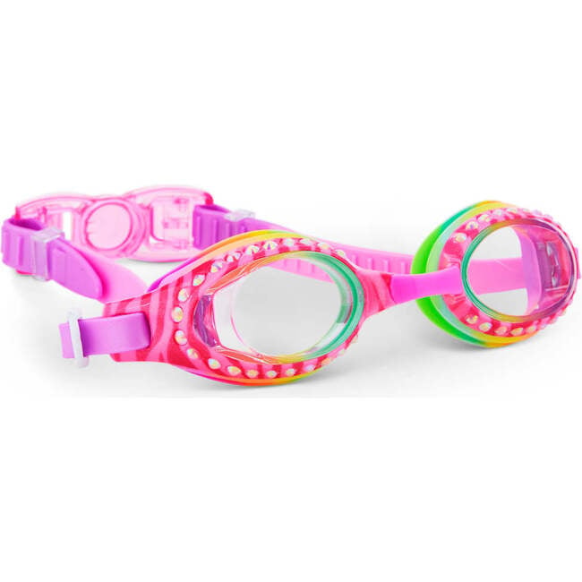 Animal Print Rhinestone Youth Swim Goggle, Multicolors - Swim Goggles - 2