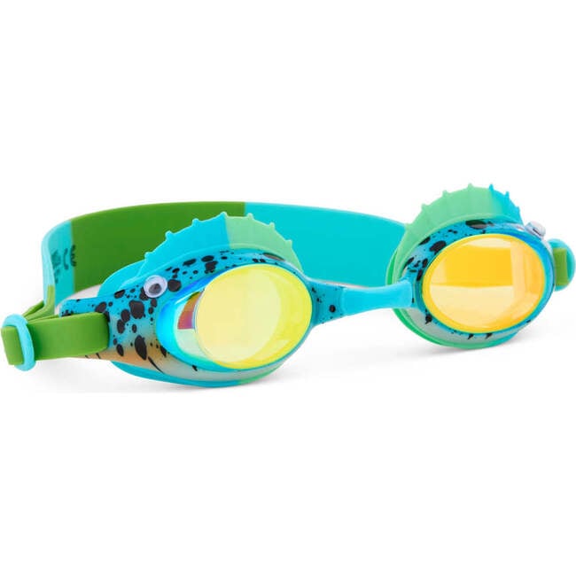 Bass Fish Betta Blue Green Youth Novelty Swim Goggle, Blue - Swim Goggles - 2