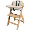 Beyond Junior Wooden High Chair, Natural Dove Grey - Highchairs - 1 - thumbnail