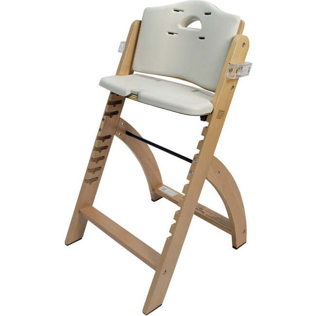 Beyond Junior Wooden High Chair, Natural Dove Grey - Highchairs - 3