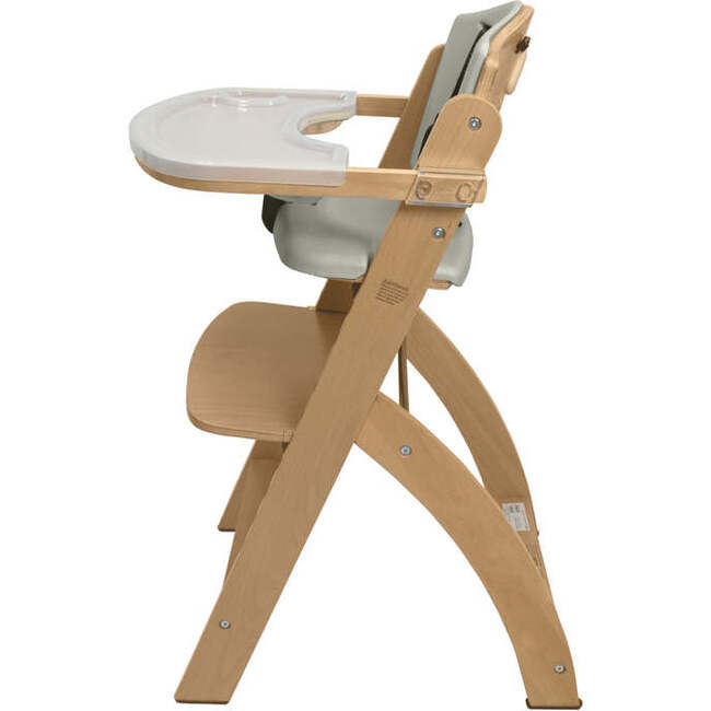 Beyond Junior Wooden High Chair, Natural Dove Grey - Highchairs - 4