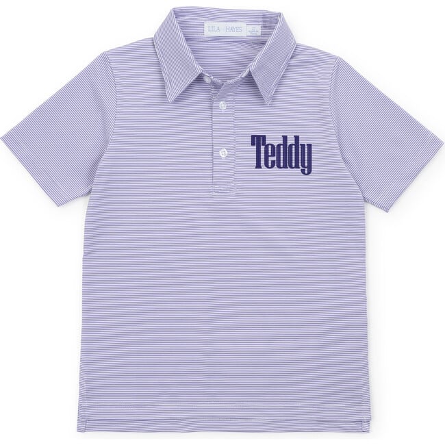 Will Performance Polo Shirt - Purple Stripes - Polo Shirts - 2