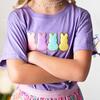 Easter Peeps Patch Short Sleeve T-Shirt, Lavender - T-Shirts - 2