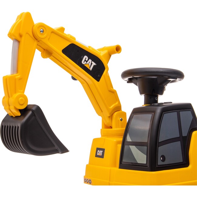 "CAT Excavator Push Car Foot-To-Floor, Yellow" - Ride-Ons - 5