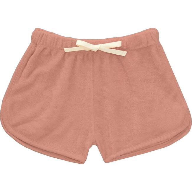 Terry Cloth Track Shorts, Dusty Rose
