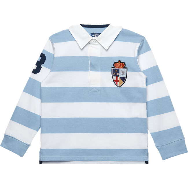 Nicholas Rugby Shirt , Pale Blue Stripe