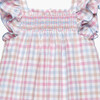 Greta Frilly Gingham Dress, Blue Pink - Dresses - 2