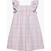 Greta Frilly Gingham Dress, Blue Pink - Dresses - 3