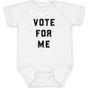 Vote For Me Short Sleeve Bodysuit, White - Onesies - 1 - thumbnail
