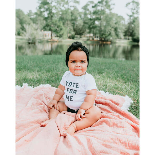 Vote For Me Short Sleeve Bodysuit, White - Onesies - 2