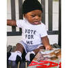 Vote For Me Short Sleeve Bodysuit, White - Onesies - 3