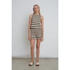 Women's Terra Nautical Stripe Tank, Ivory, Black & Sand - Tank Tops - 2