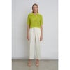 Women's Nina Polo Collar Sweater, Neon Lime - Polo Shirts - 2