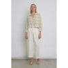 Women's Tasha Grandma Squares Crochet Crop Jacket, Ivory - Jackets - 2