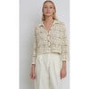 Women's Tasha Grandma Squares Crochet Crop Jacket, Ivory - Jackets - 3