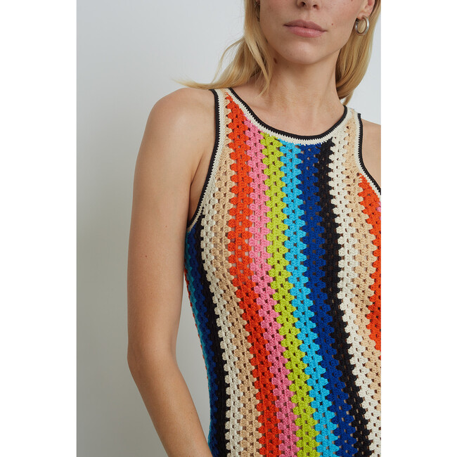 Women's Natalie Crochet Halter Neck Dress, Multicolors - Dresses - 5