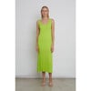 Women's Angelina Slim-Rib Tank Dress, Neon Lime - Dresses - 2