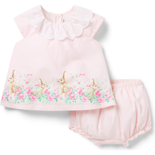 Baby Floral Bunny Matching Set - Dresses - 1