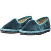 Velvet Contrast Slip Ons, Emerald - Slip Ons - 3