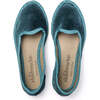 Velvet Contrast Slip Ons, Emerald - Slip Ons - 4