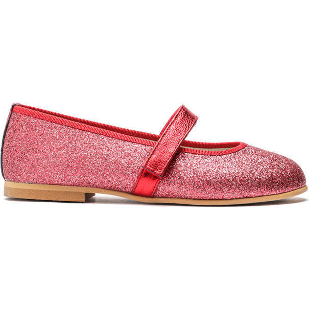 Classic Glitter Mary Janes, Red