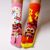 Purrty Sweet & Feline Spicy CATtitudes Mismatched Cats Socks - Socks - 3