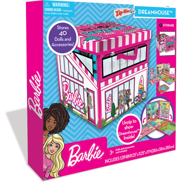 ZipBin Barbie Dreamhouse Toy Storage Box & Playmat - Barbie