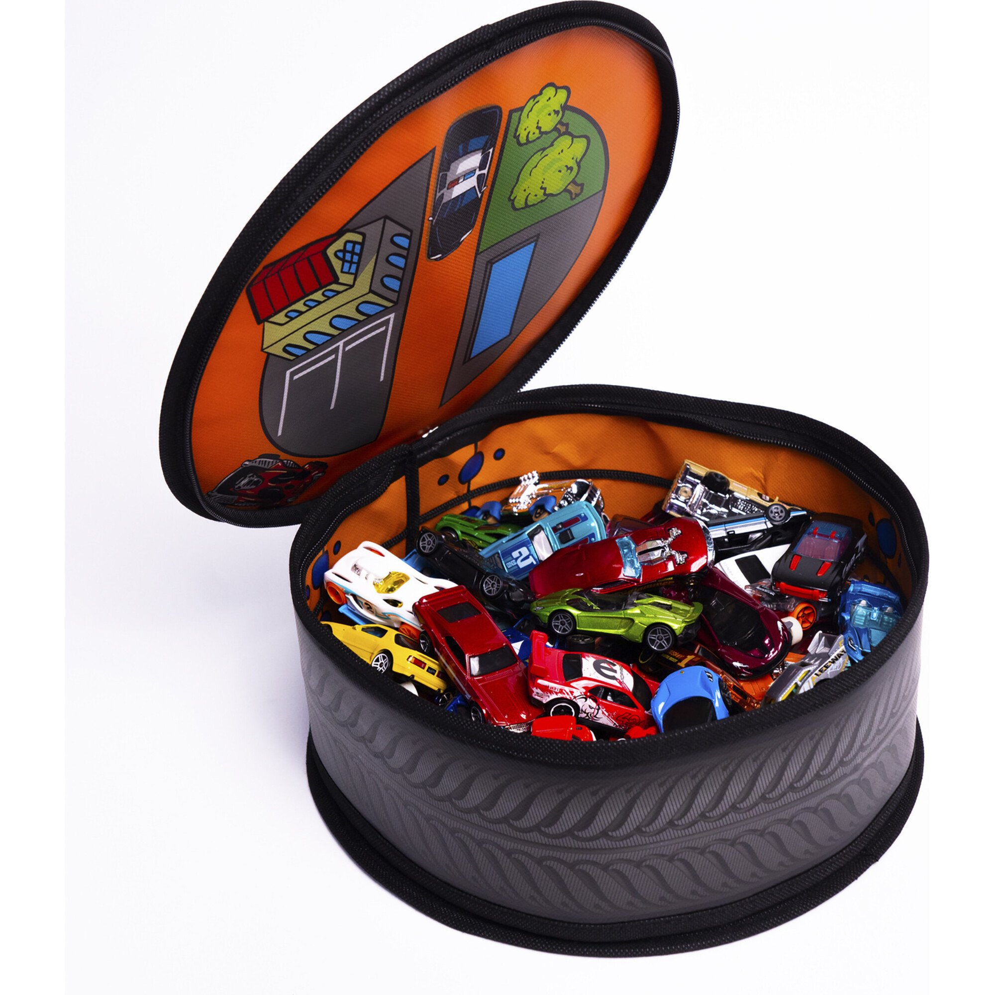 ZipBin Hot Wheels Wheelie Track Pack Storage Case Racetrack Mat Hot Wheels Vehicles Trains Maisonette