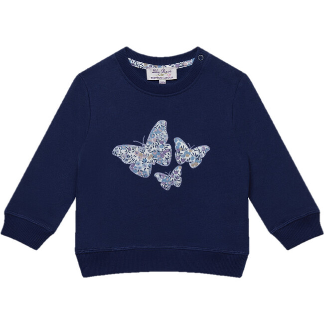 Little Liberty Print Wiltshire Butterfly Sweatshirt, Lilac Wiltshire