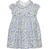 Little Catherine Rose Smocked Dress, Blue Rose - Dresses - 1 - thumbnail