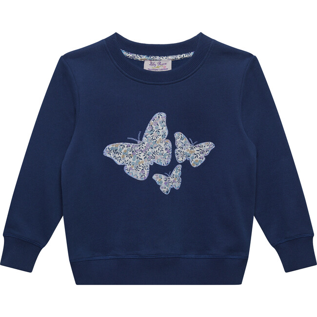 Liberty Print Wiltshire Butterfly Sweatshirt, Lilac Wiltshire
