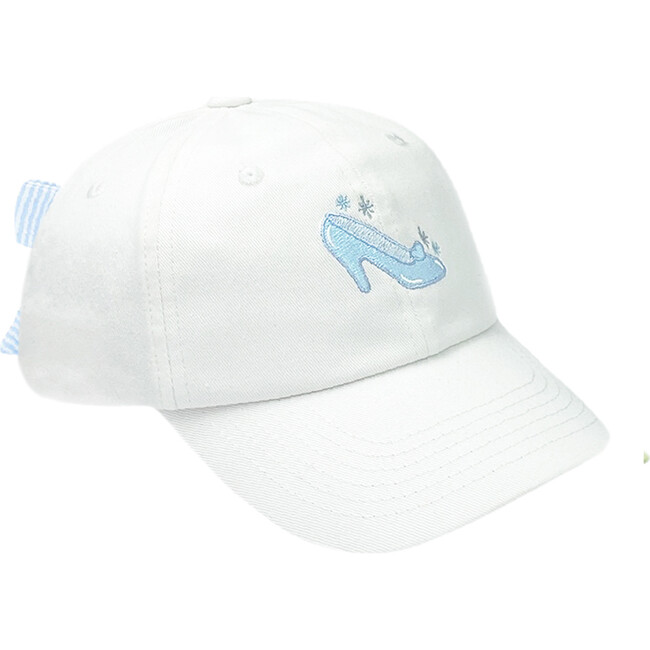 Glass Slipper Bow Baseball Hat, White