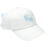 Glass Slipper Bow Baseball Hat, White - Hats - 1 - thumbnail