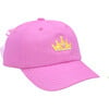 Princess Crown Bow Baseball Hat, Magenta - Hats - 1 - thumbnail