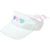 Pastel Hearts Visor, White - Hats - 1 - thumbnail