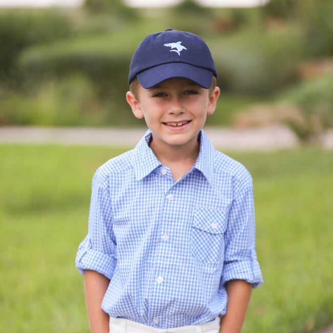 Shark Baseball Hat, Navy - Hats - 2