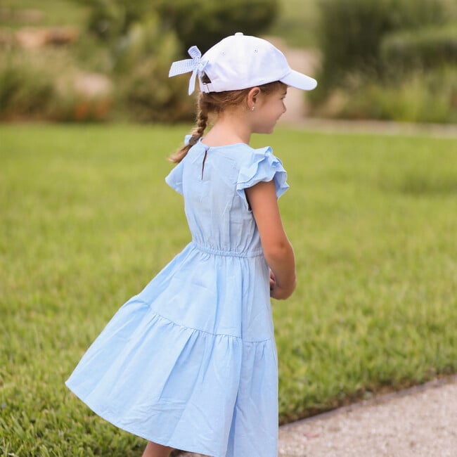 Glass Slipper Bow Baseball Hat, White - Hats - 2