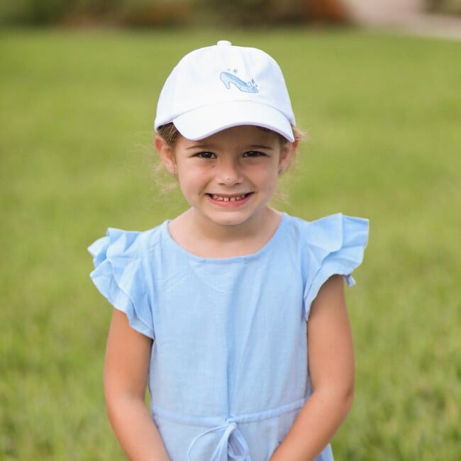 Glass Slipper Bow Baseball Hat, White - Hats - 3