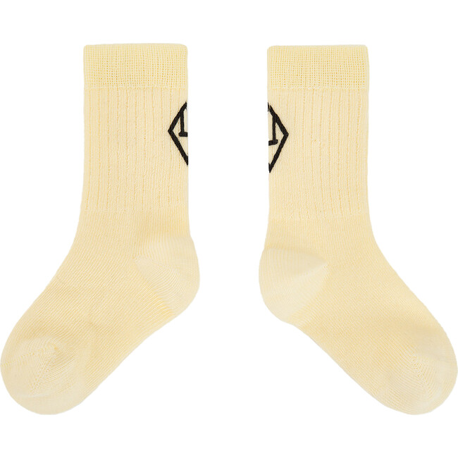 Worm Baby Socks, Soft Yellow
